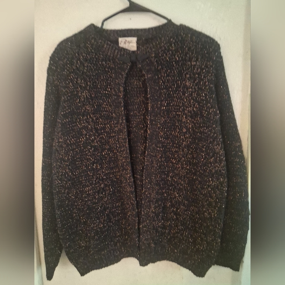 Raje Black and Tan Knit Cardigan
